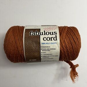 Fabulous Cord 6mm 82 Yards Crochet Knit Knotting Weaving Macrame Rust Orange